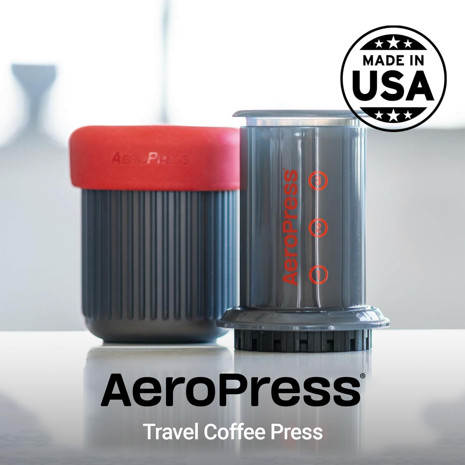 AeroPress Go - Coffee Maker Cafetera Portátil, Lima con Cafeina